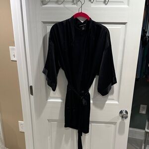 Victoria's Secret Black Satin Robe